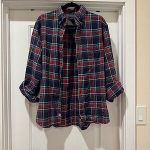Land’s End Plaid Button down shirt, Large